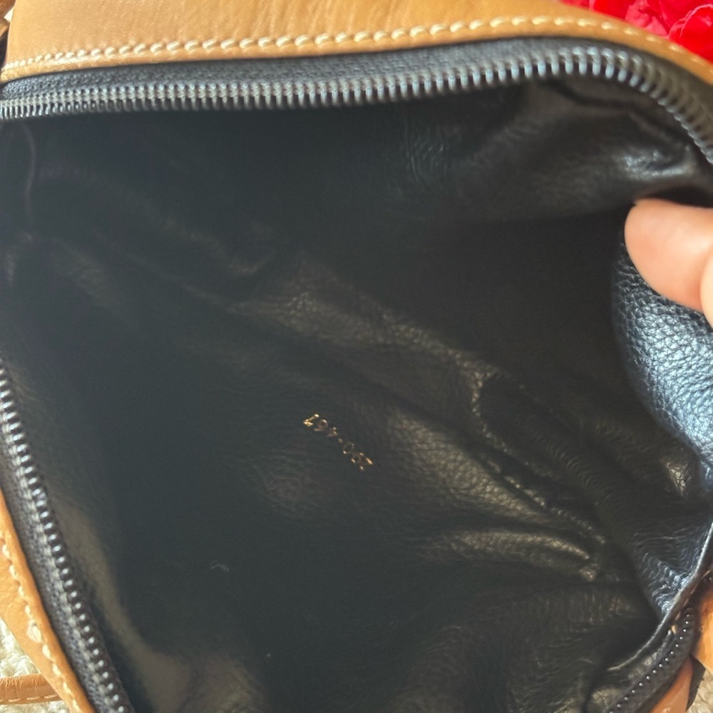 Vintage FENDI ROMA 1925 Brown and Tan Canvas and Leather Crossbody Bag - Picture 8 of 15
